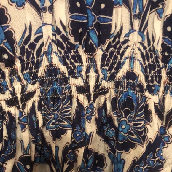Rujuta Sheth Marie Cinched Kaftan Blue Lotus Print M/L - Picture 13 of 14